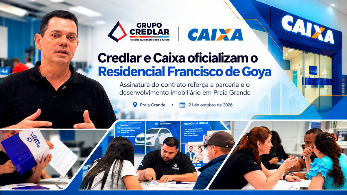 Grupo Credlar oficializa contratação do Residencial Francisco de Goya com a Caixa Econômica Federal — Blog Credlar Construtora